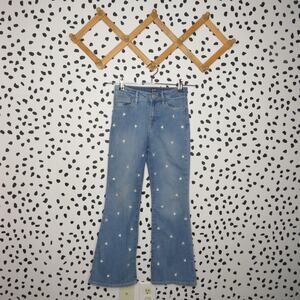 Gap Medium Wash Heart Embroidered Girls 70’s Flare Jeans